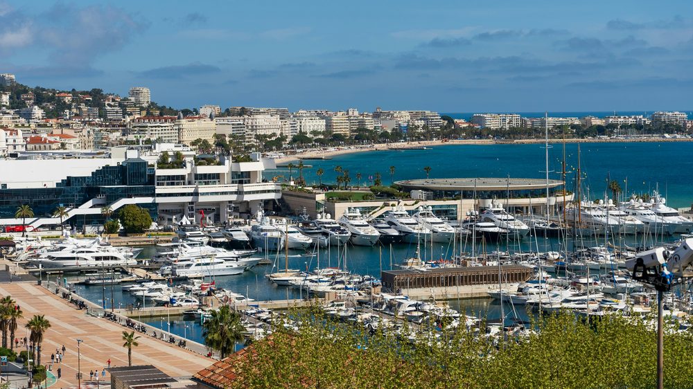 Palais des Festivals and the old port of Cannes